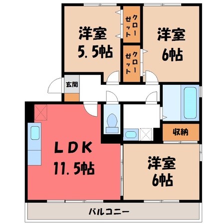 パルティール・ハイツの物件間取画像